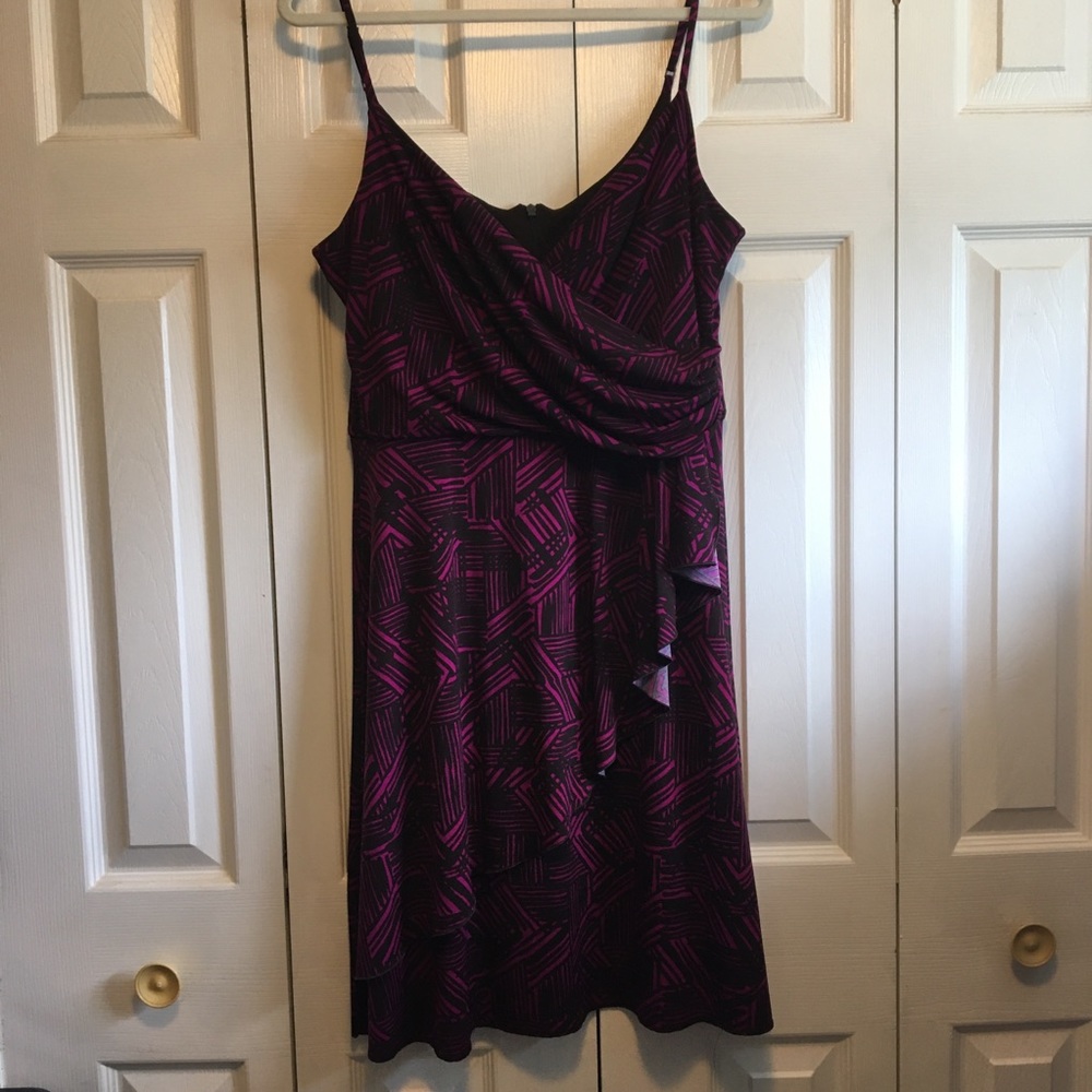 Banana Republic Magenta and Brown Wrap Dress